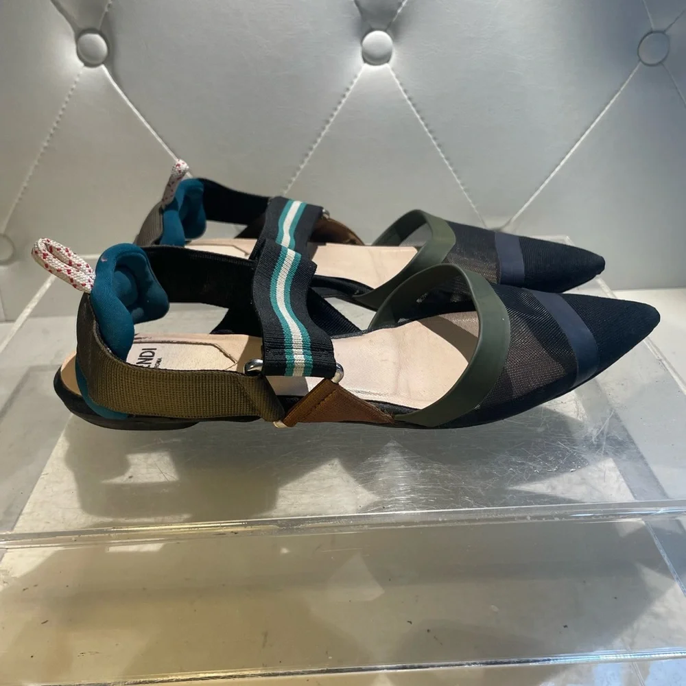 FENDI /shoes / FENDI / colibrí authentic sz 36.5 made in. Italy - Picture 2 of 16
